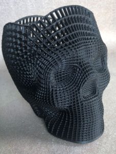 carbon fiber 3d printed skull