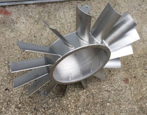 Stainless steel ducting fan diverter blade